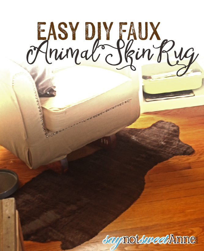DIY Faux Animal Skin Rug Sweet Anne Designs