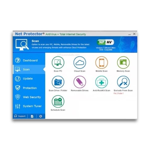 NPAV Net Protector Antivirus Pro 1 User 1 Year Email Delivery Sayprint