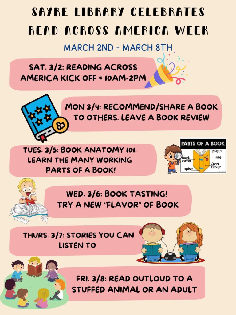 Events for March 2024 Sayre Public Library