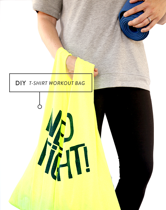 DIY Workout Bag Made From a TShirt Say Yes