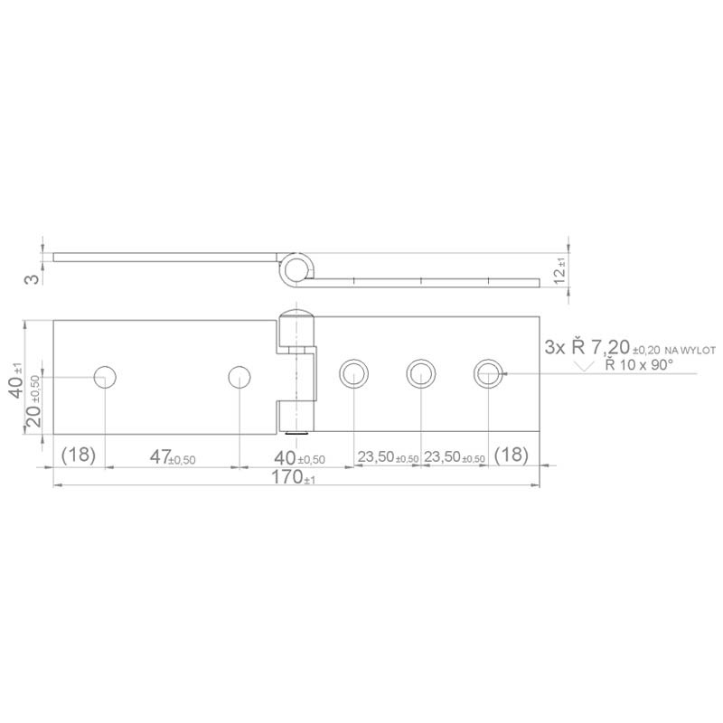 Chest hinge V (VIOLA)