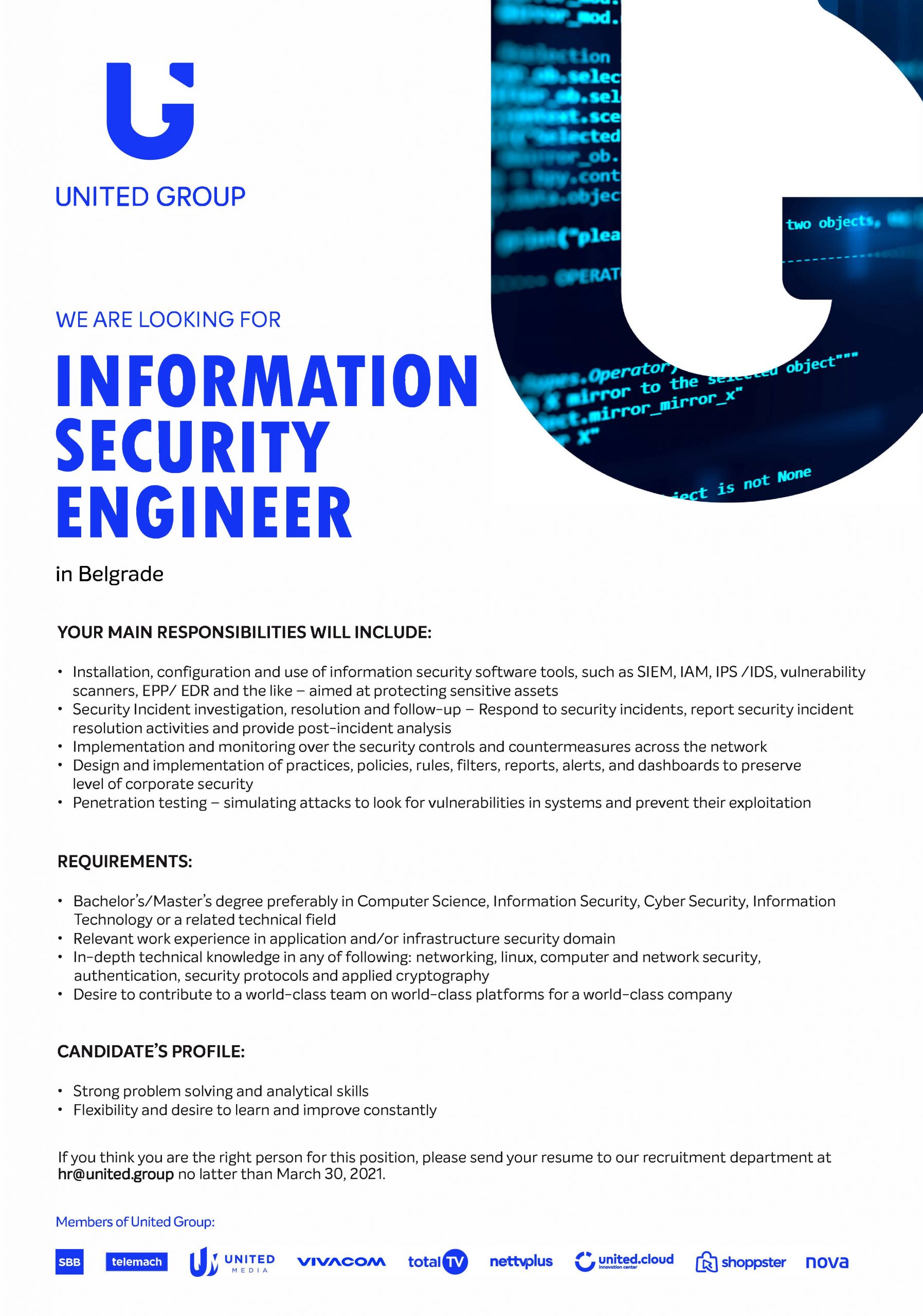 Information Security Engineer SBB