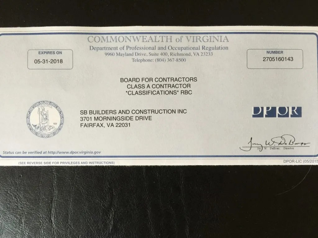 Licensed Home & Handyman Contractors Fairfax, Arlington, Alexandria