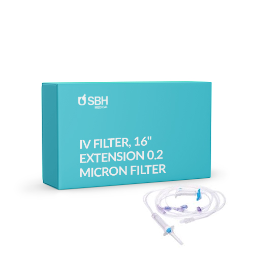 IV Filter, 16″ Extension 0.2 micron filter SBH Medical Worthington