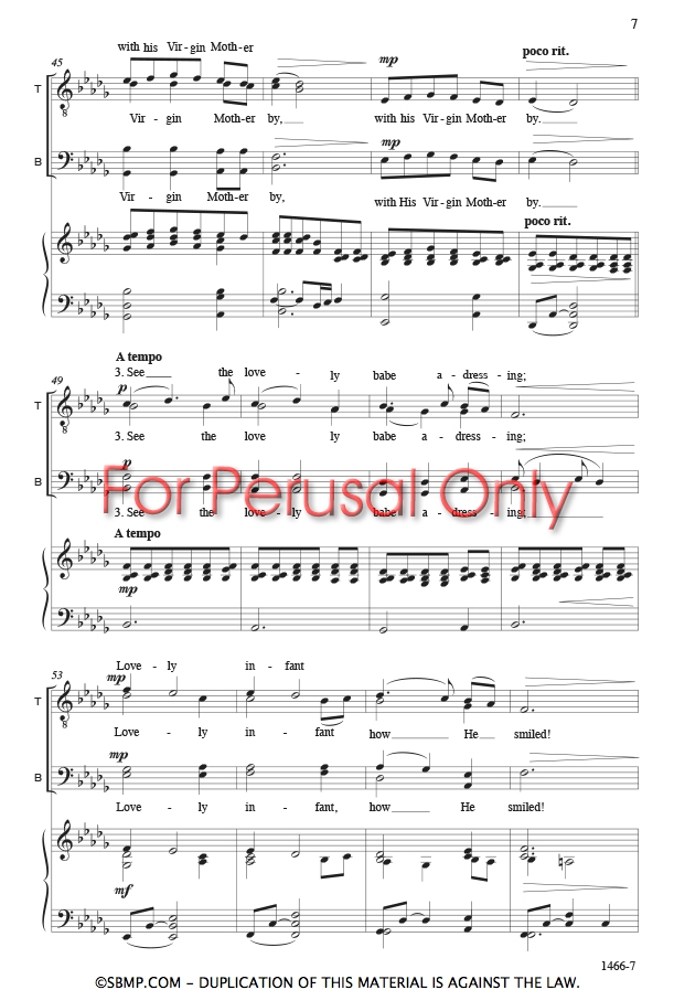 Cradle Hymn, Kim André Arnesen Santa Barbara Music Publishing, Inc.