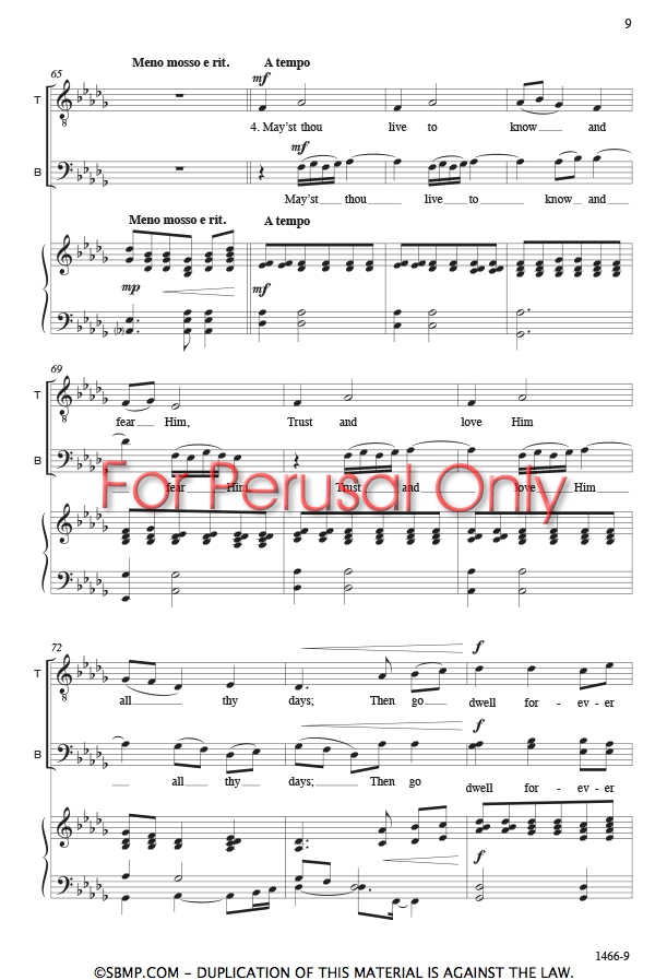 Cradle Hymn, Kim André Arnesen Santa Barbara Music Publishing, Inc.