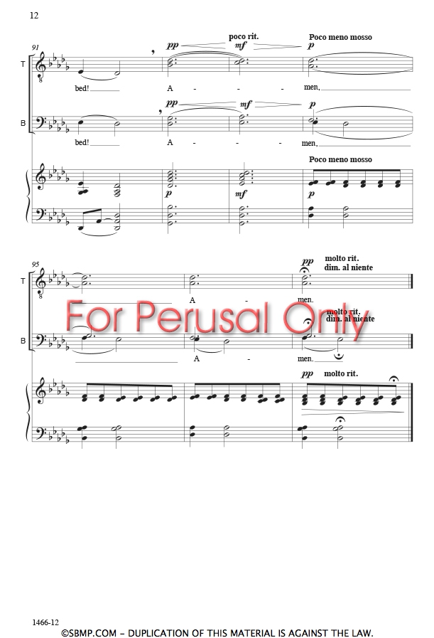 Cradle Hymn, Kim André Arnesen Santa Barbara Music Publishing, Inc.