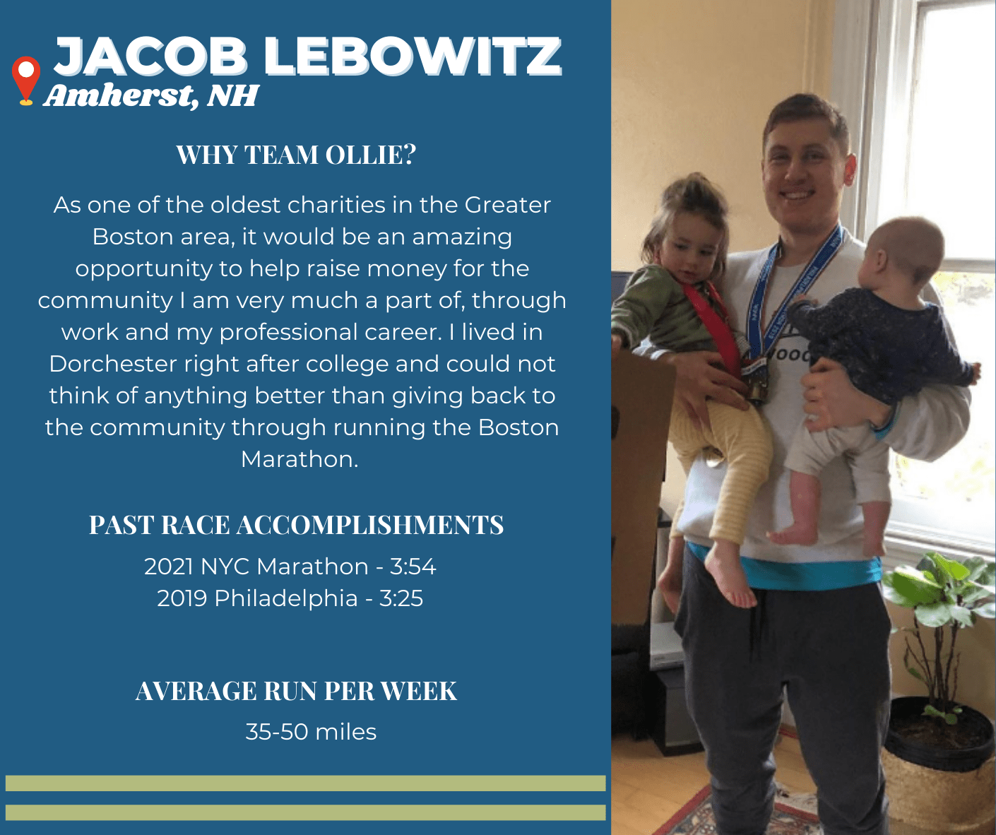 Boston Marathon Meet our 2023 Team…. Go TEAM OLLIE!! South Boston