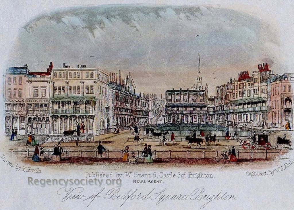 View of Bedford Square, Brighton Historic images of Brighton and Hove