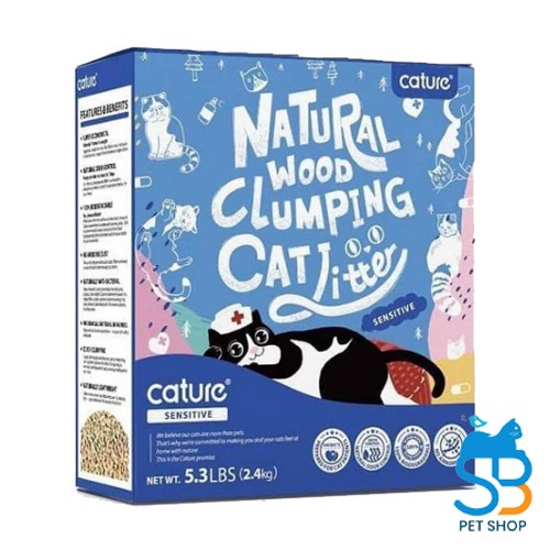Cature Natural Wood Clumping LitterSensitive Pellet