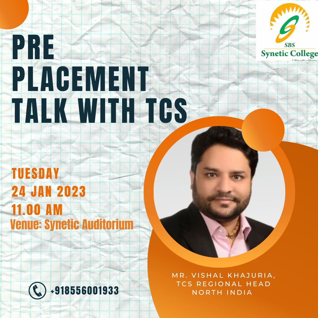 Pre Placement Talk with TCS Alignment Business School