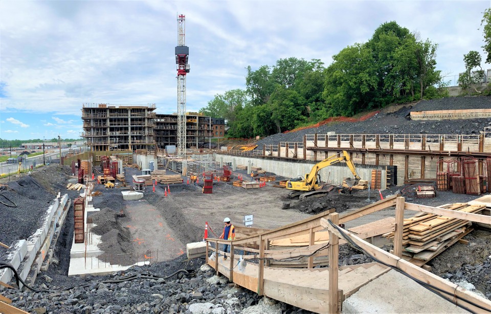 Les Appartements Bellevue en construction SBSA Ingénieurs en