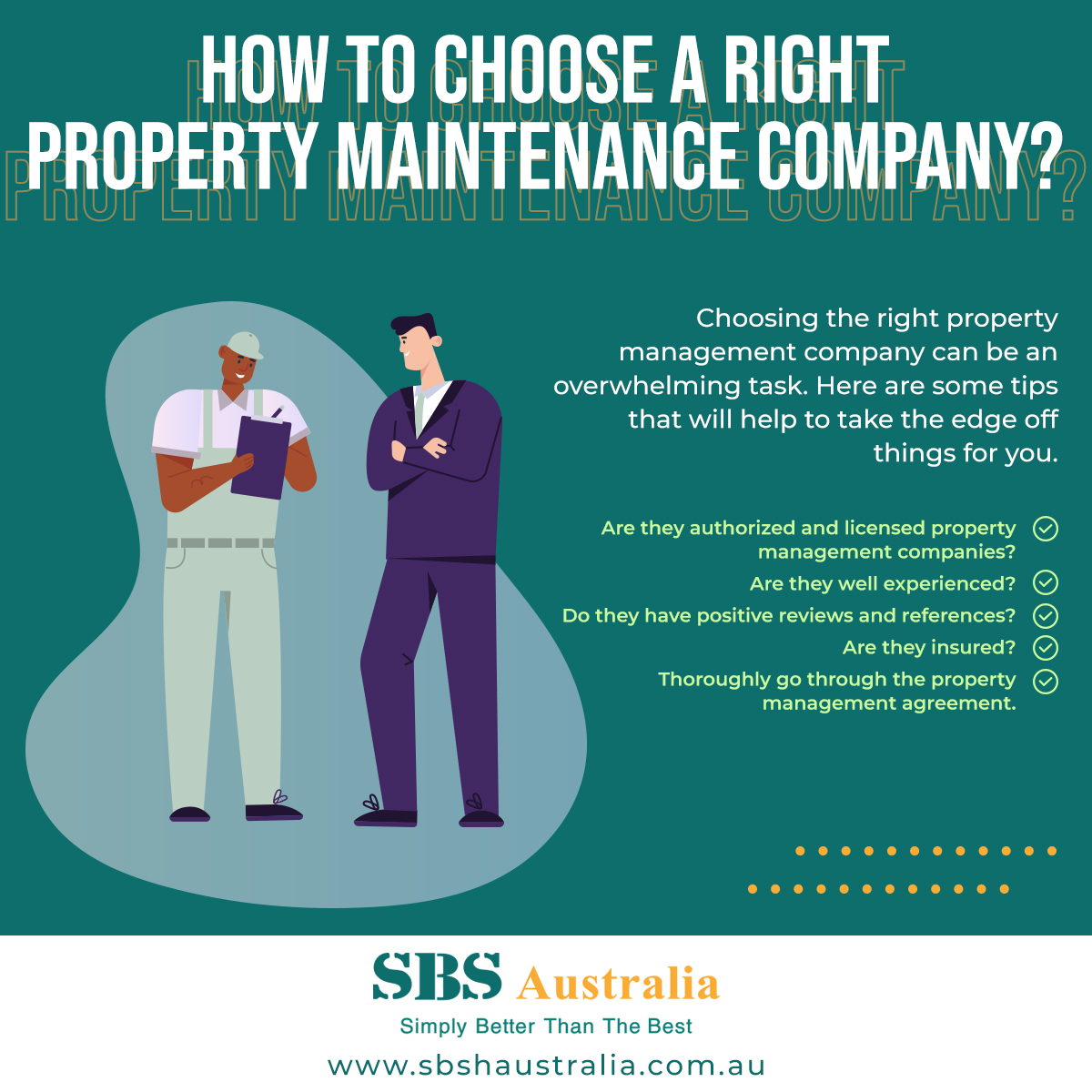 How to choose the right property maintenance company SBS Australia