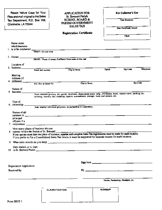 St. Bernard Sheriff's Office » Public Forms