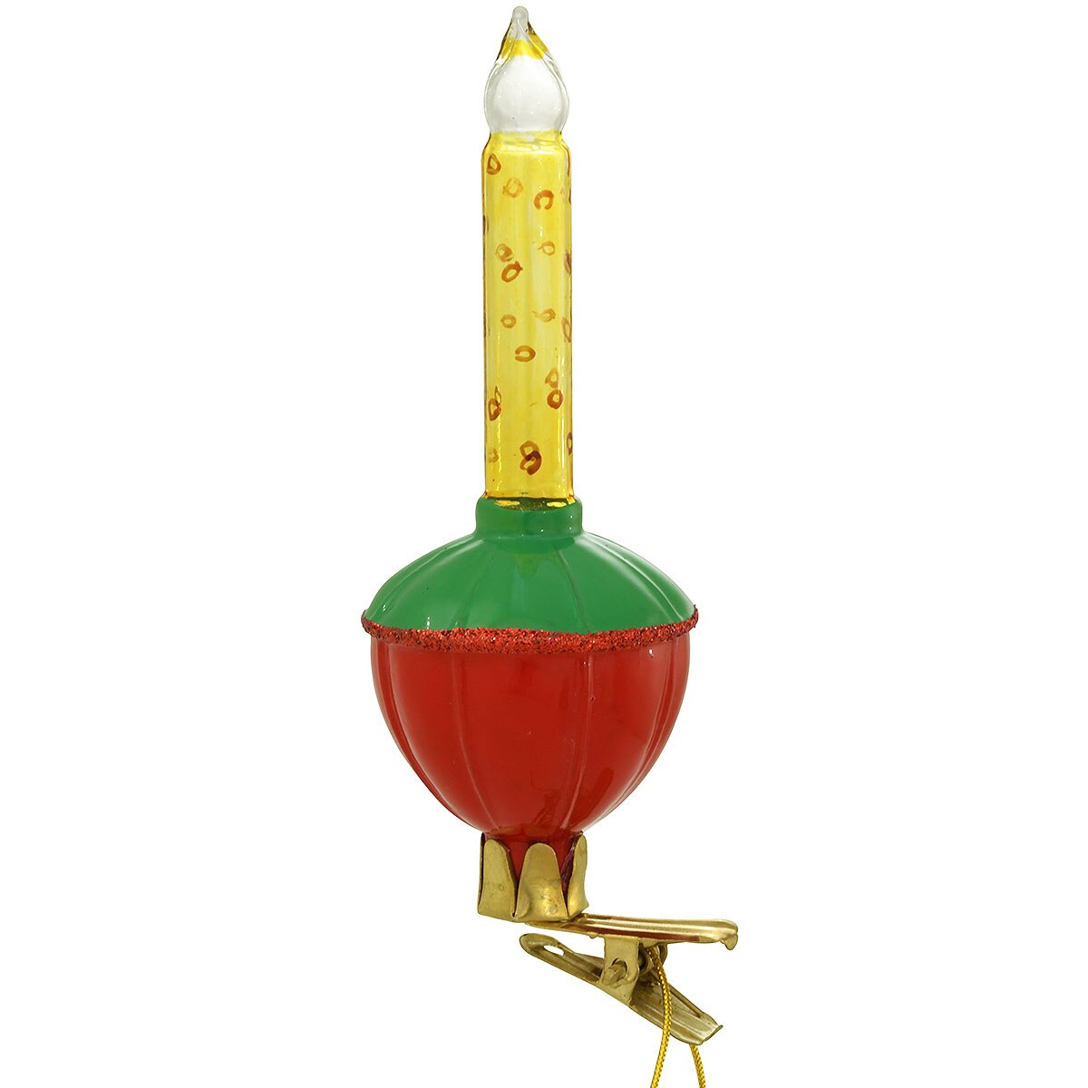 Bubble Light Clip On Glass Ornament