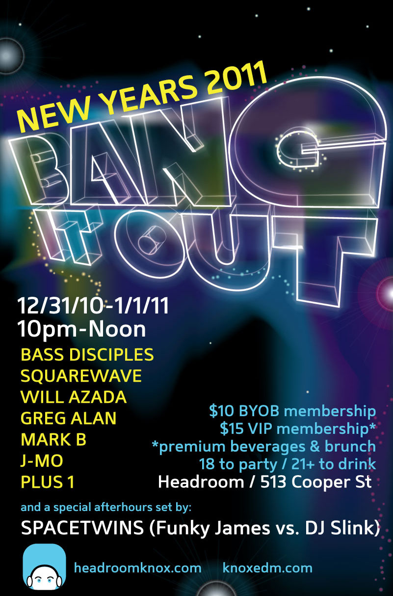 Tickets for Bang It Out! Headroom's NYE 2011 in Knoxville from ShowClix
