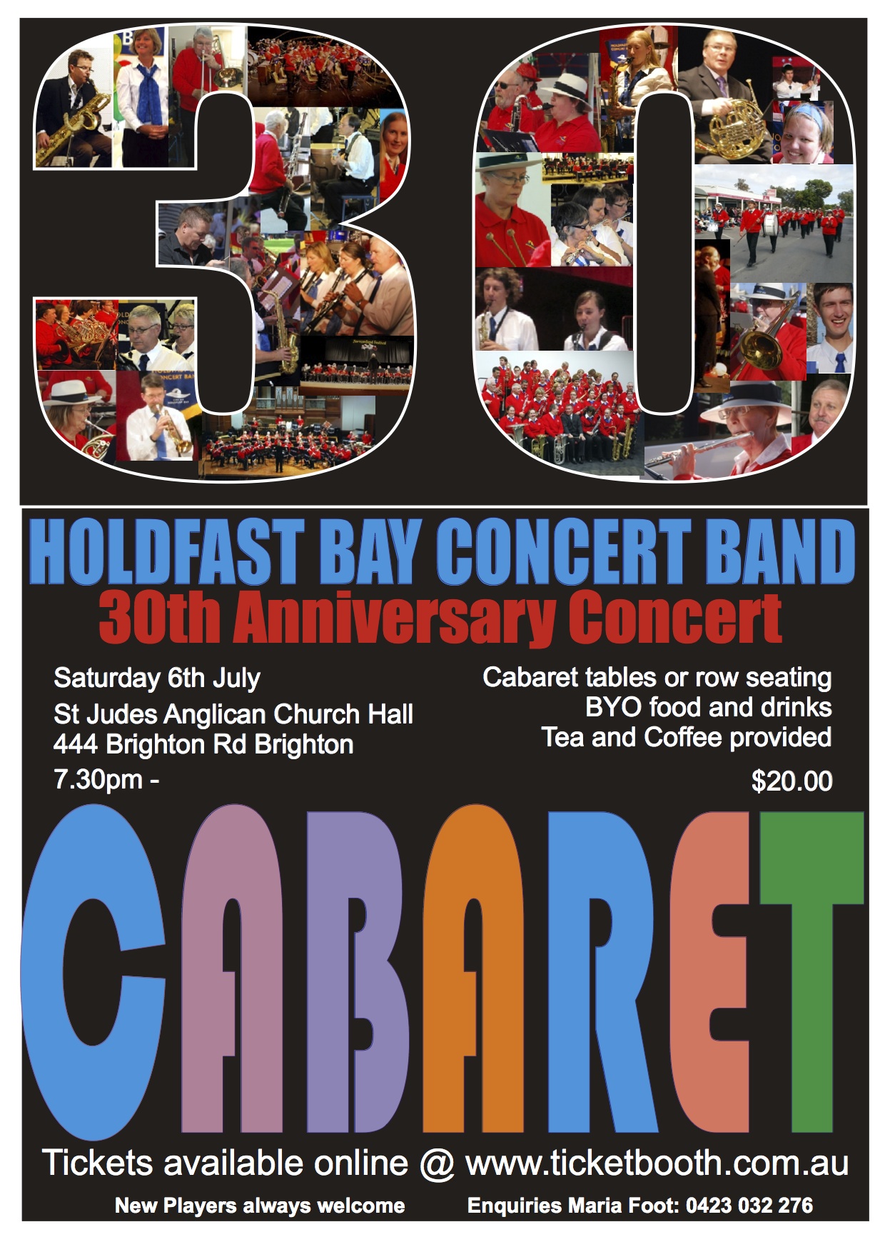 Tickets for Holdfast Bay Concert Band 30th Anniversary Cabaret in