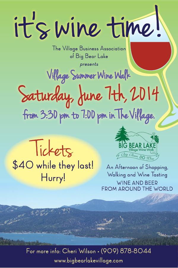 Tickets for Village Summer Wine Walk in Big Bear Lake from ShowClix