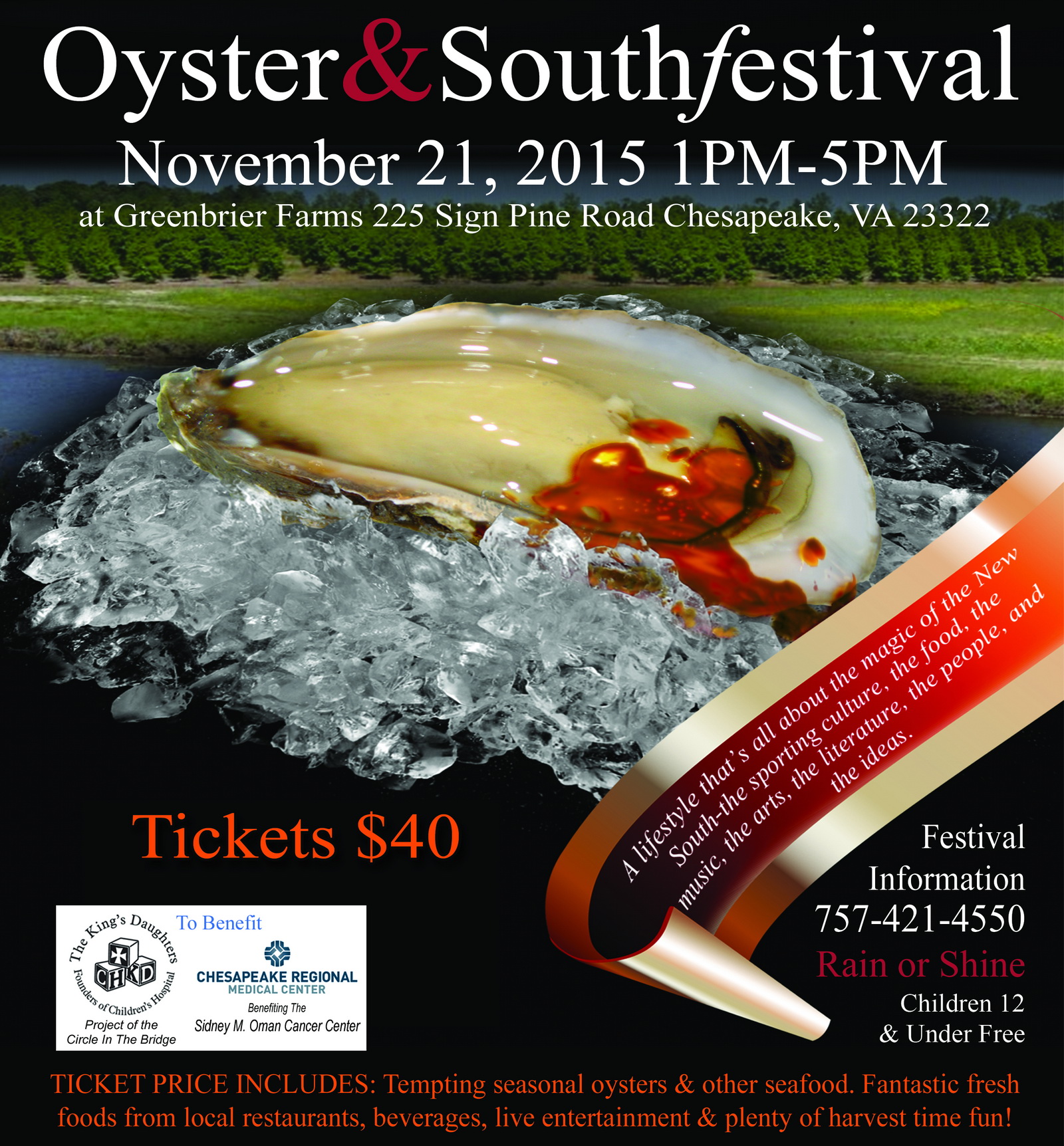 Tickets for Oyster & South Festival in Chesapeake from ShowClix