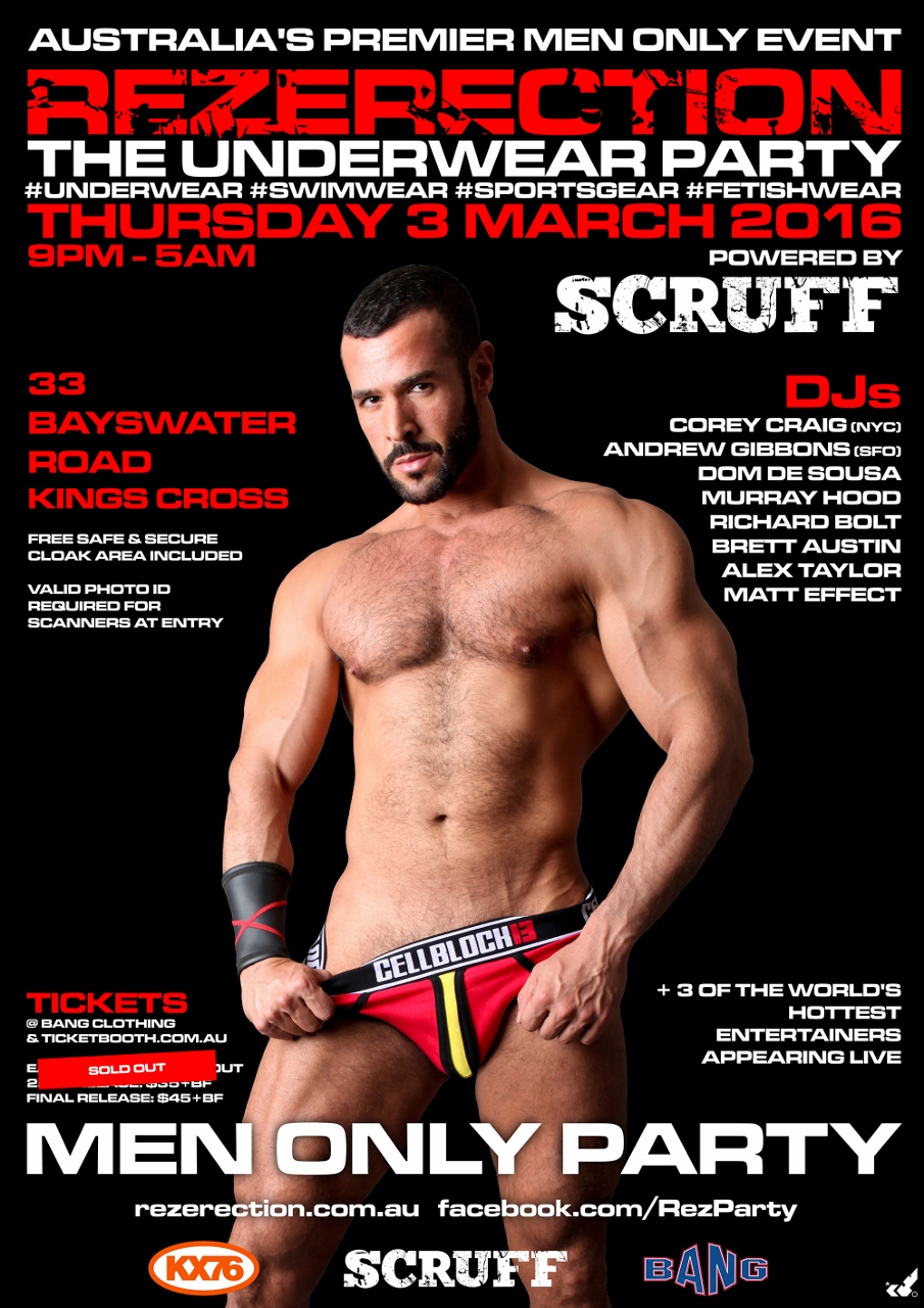 Tickets for REZERECTION UNDERWEAR PARTY POWERED BY SCRUFF! in KINGS