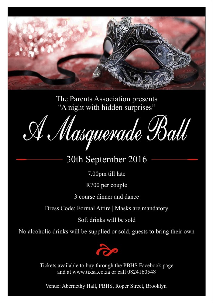Tickets for PBHS Parent Association presents A Masquerade Ball in