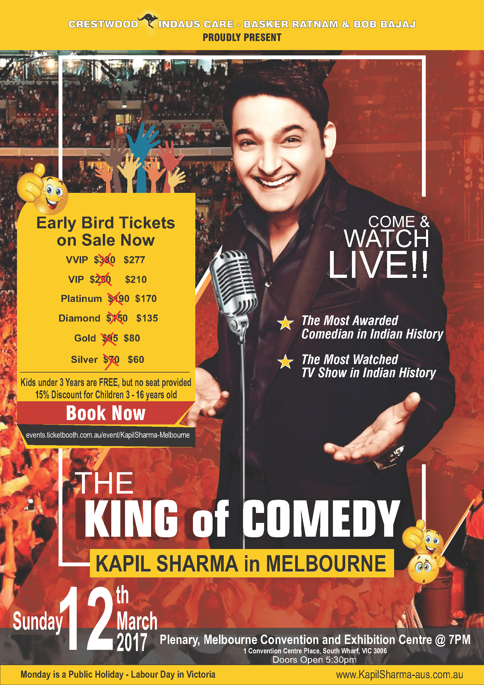 Tickets for Comedy Night with Kapil Sharma & Family MELBOURNE in South