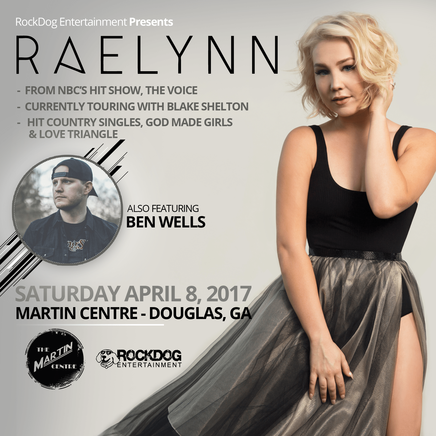 Tickets for RAELYNN Concert featuring Ben Wells in Douglas from ShowClix