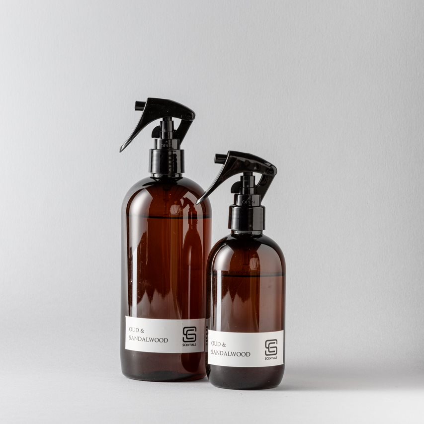 OUD & SANDALWOOD ROOM SPRAY PARFUM SC SCENTIALS Luxury Candles