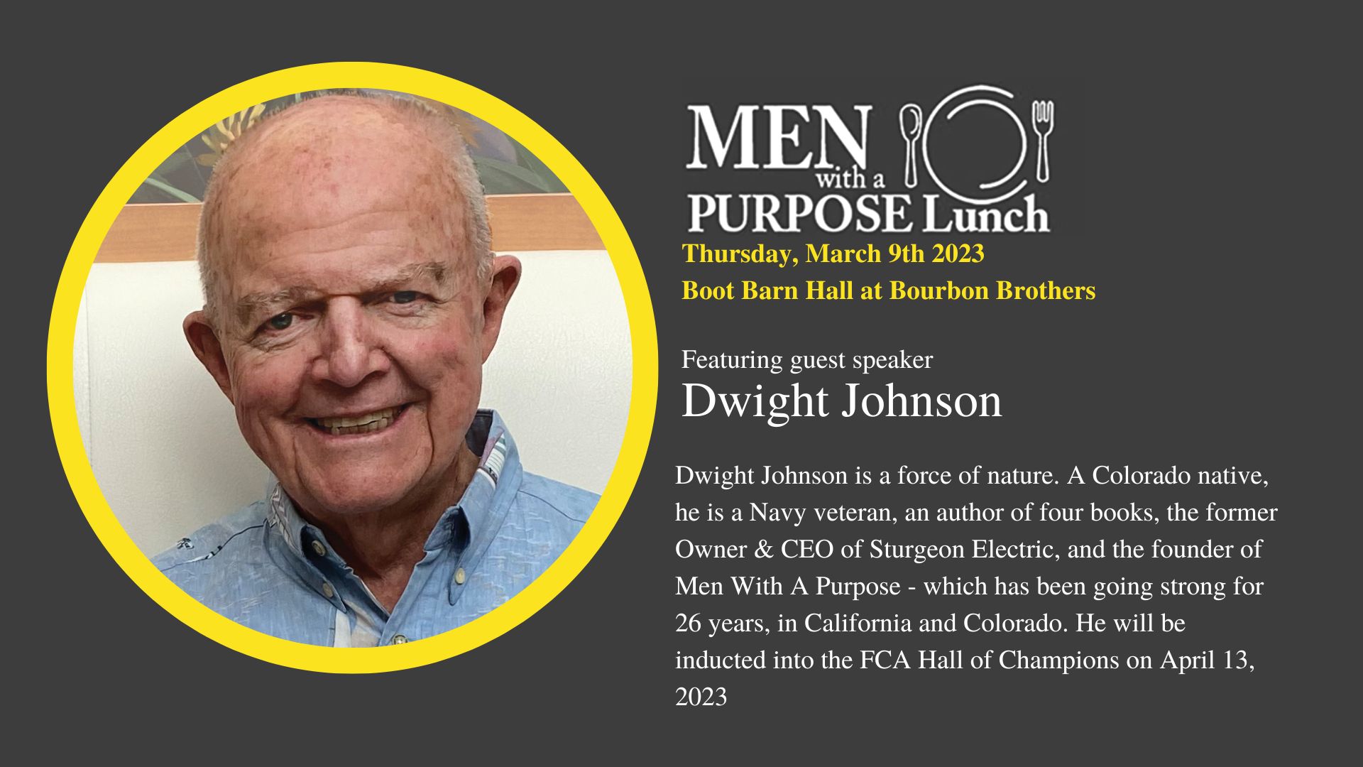 Tickets for Men with a Purpose Dwight Johnson in Colorado Springs from
