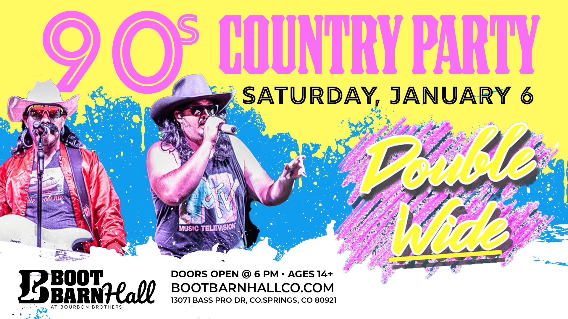 Tickets for 90s Country ft. Double Wide in Colorado Springs from ShowClix