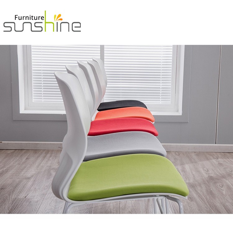 Cheap Stackable Banquet Chairs Plastic Backrest Bow Shaped Hotel