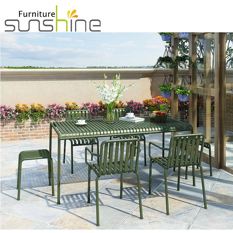 Outdoor Leisure Furniture Garden Metal Dining Sets Balcony Garden