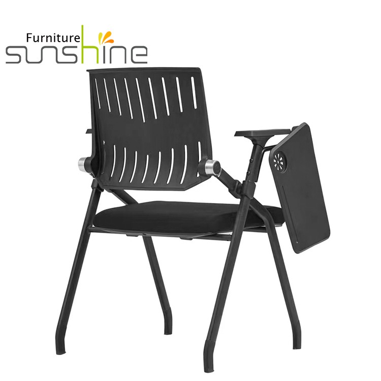 High School Furniture Classroom Chairs Folding Movable Student Training Chair With Tablet