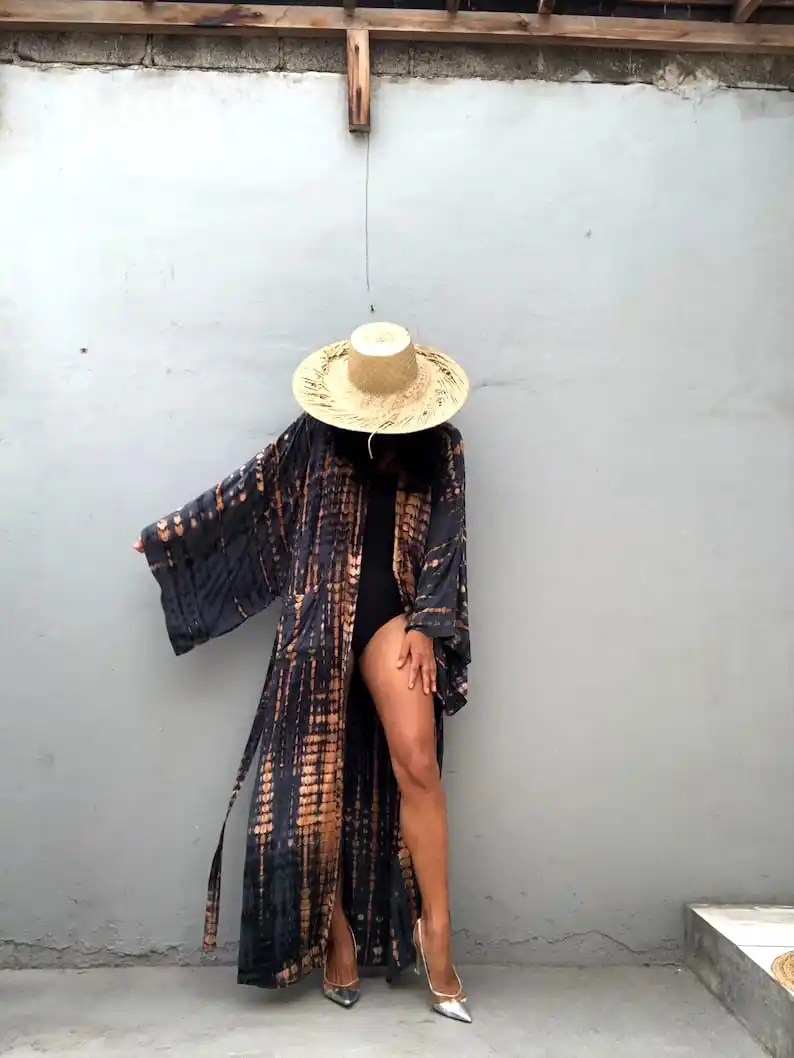 Bulk Selling Kimono Dress With Full Length Long Style Traditional Style