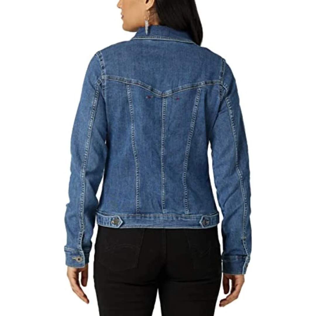 Custom Made Women's Long Stretch Denim Jacket Women Jean Jacket Cotton