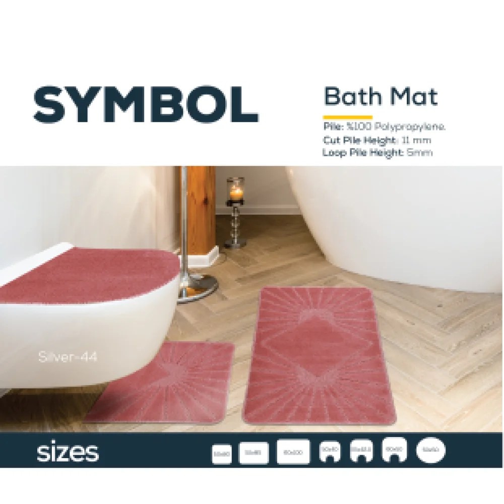 Symbol !!! 11mm Pile Height 1200 Gr(sqm) Bath Mat Collection 100