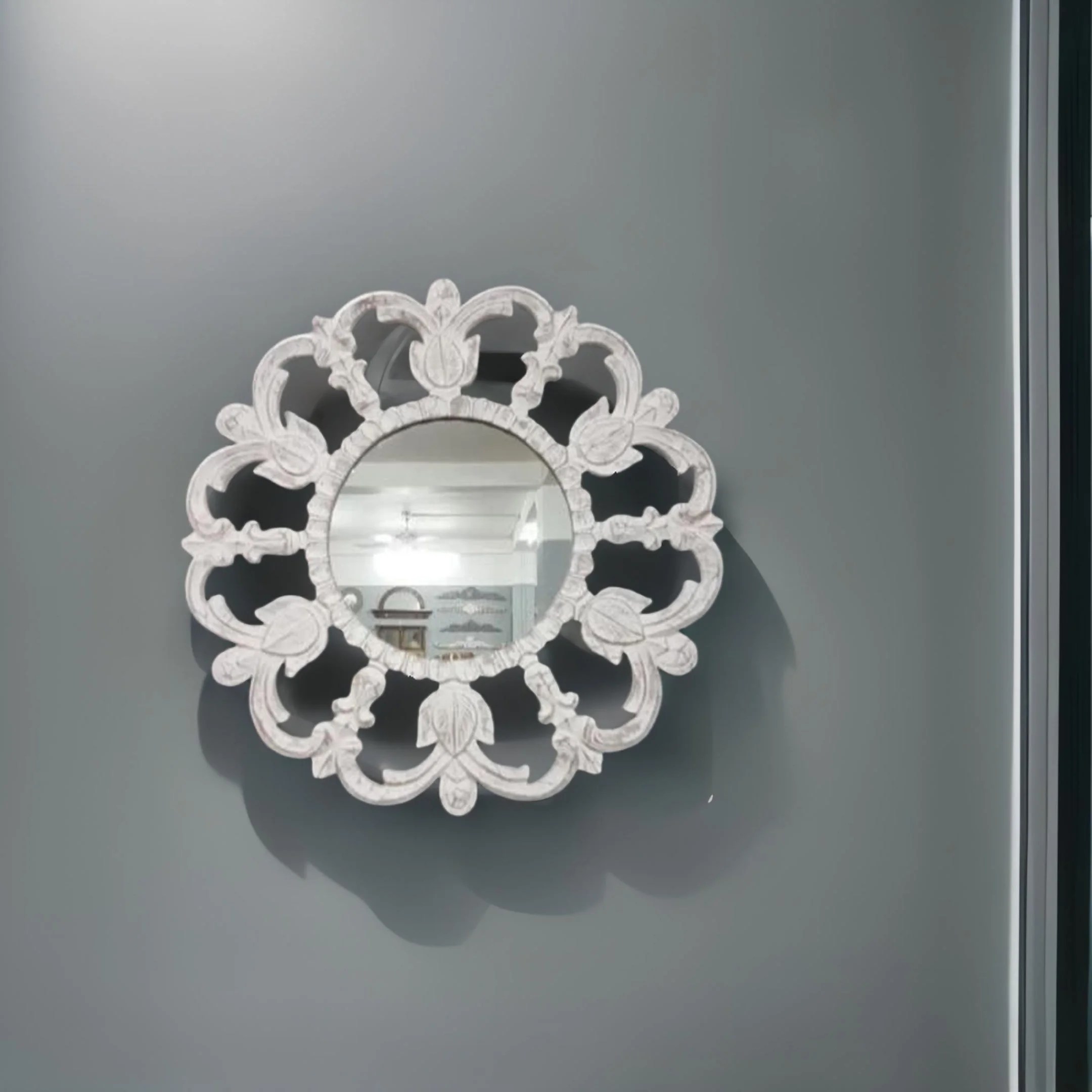 Wooden Carving Decorative Wall Mirror Mdf Wall Mirror Luxury Wall