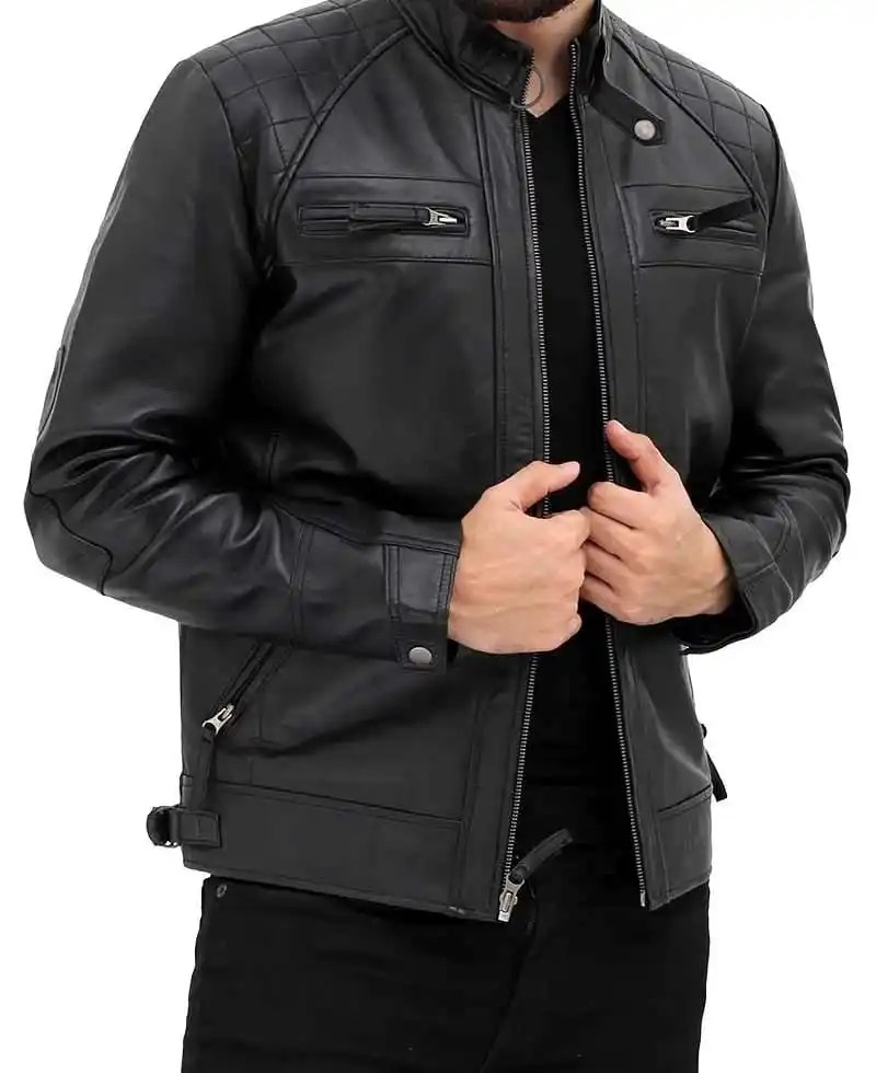 Men's Pilot Bomber Flight Fighter Jacket Sheepskin/cowhide Genuine