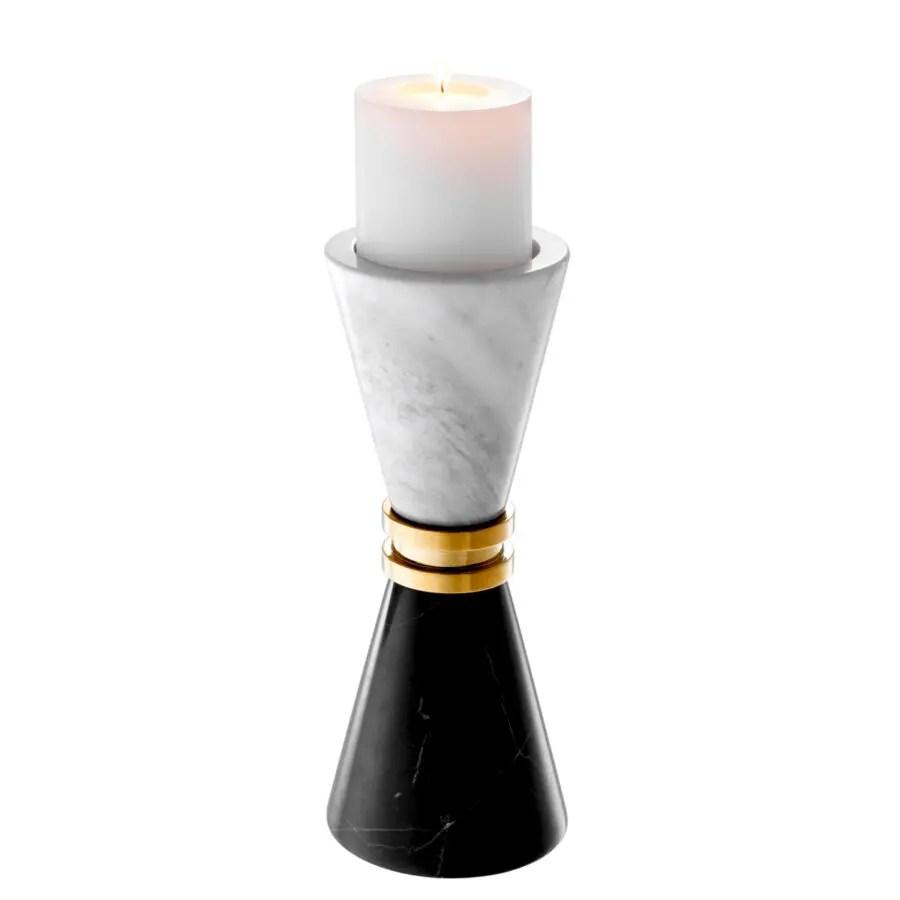 Premium Quality Tabletop Decorative Marble Base Candle Holder Event