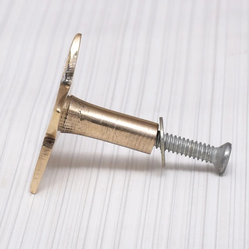 Wholesale Golden And White Drawer Knobs Flower Mother Of Pearl