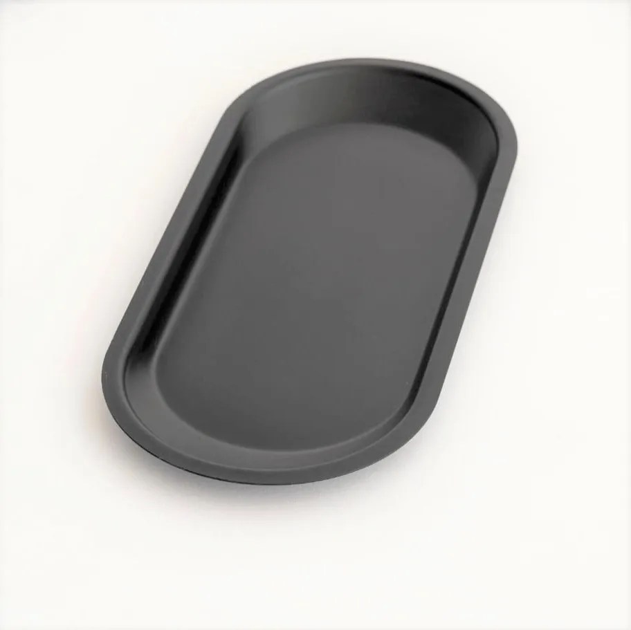 Black Powder Coated Aluminium Serving Tray Classic Design Tabletop