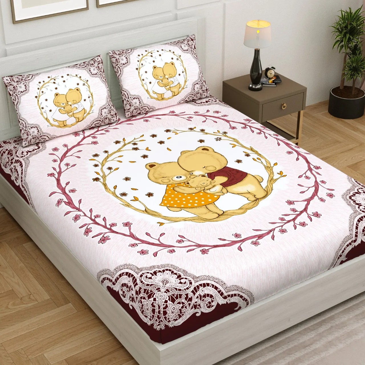 Hot Selling Cartoon Design Kids Bedsheets Made Of 100 Cotton Bed