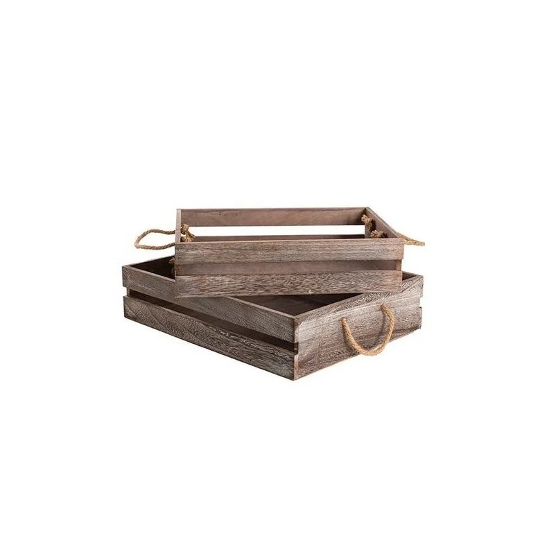 Plain Wooden Slatted Fruit Crates Containers In 3 Sizes Apple Storage