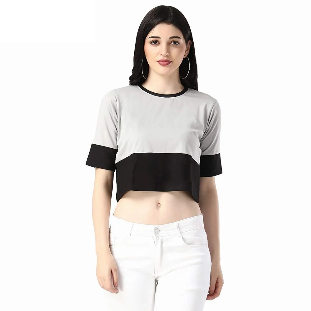 Women Crop Top Shirts Oversize Ladies Street Wear Women Long Sleeve