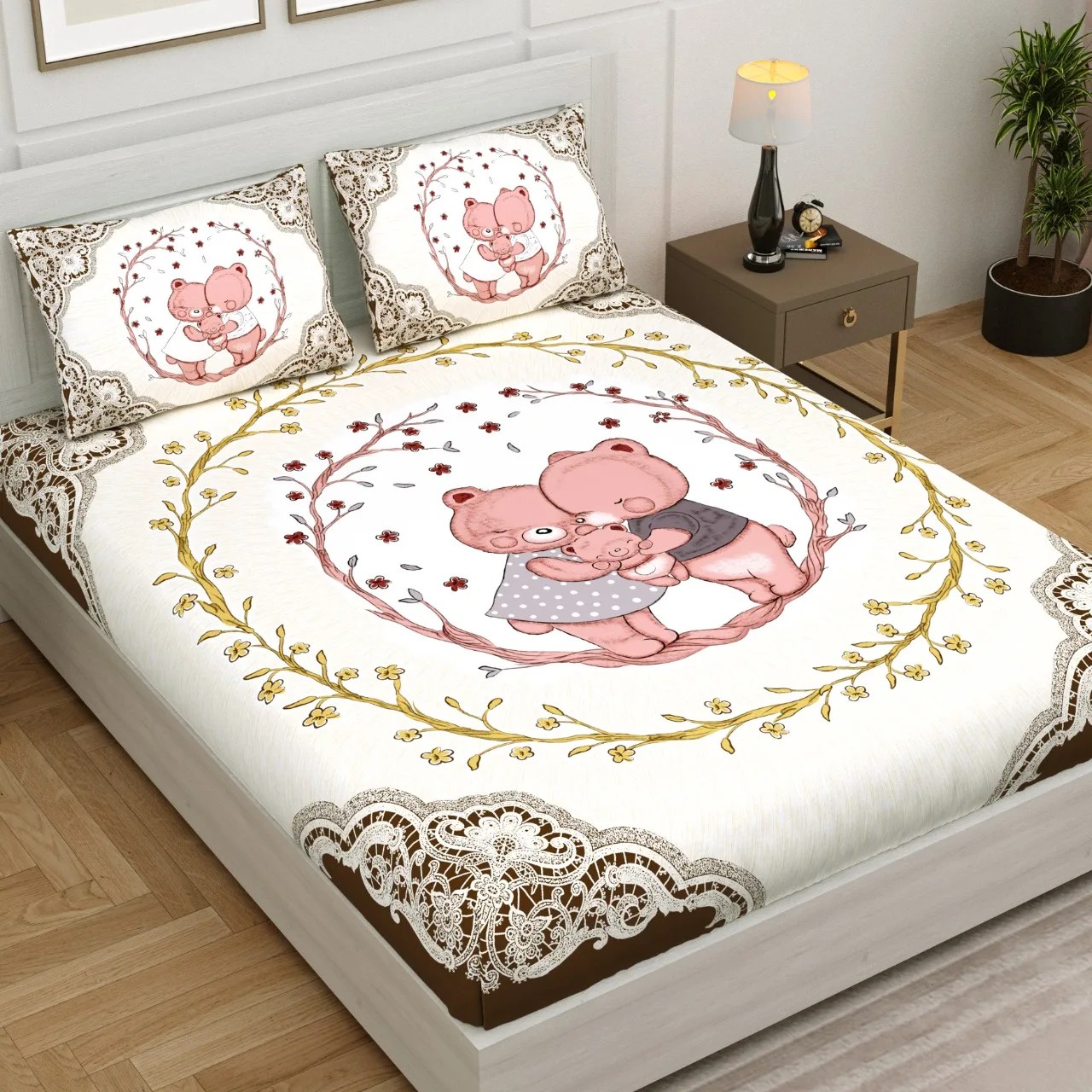 Hot Selling Cartoon Design Kids Bedsheets Made Of 100 Cotton Bed