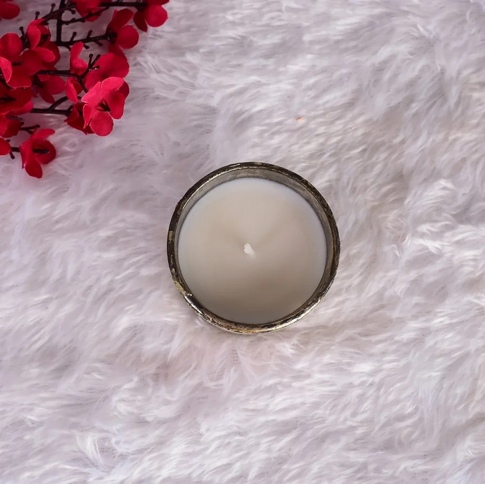 Buy Luxury Style Sparking Shot Glass Candle With Customized Label Printed For Decoration Uses By