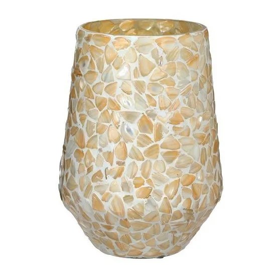 Colored Mosaic Glass Hurricane Holder Multiple Color Candle Holder