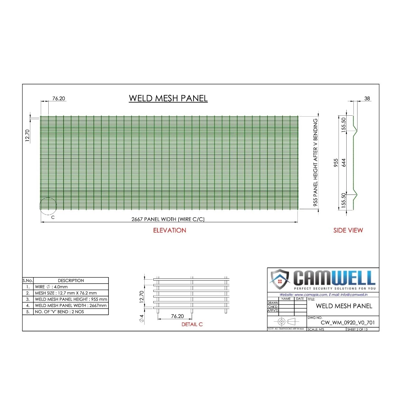Welded 358 Fence Panel With Top Grade Material Fence Panel For