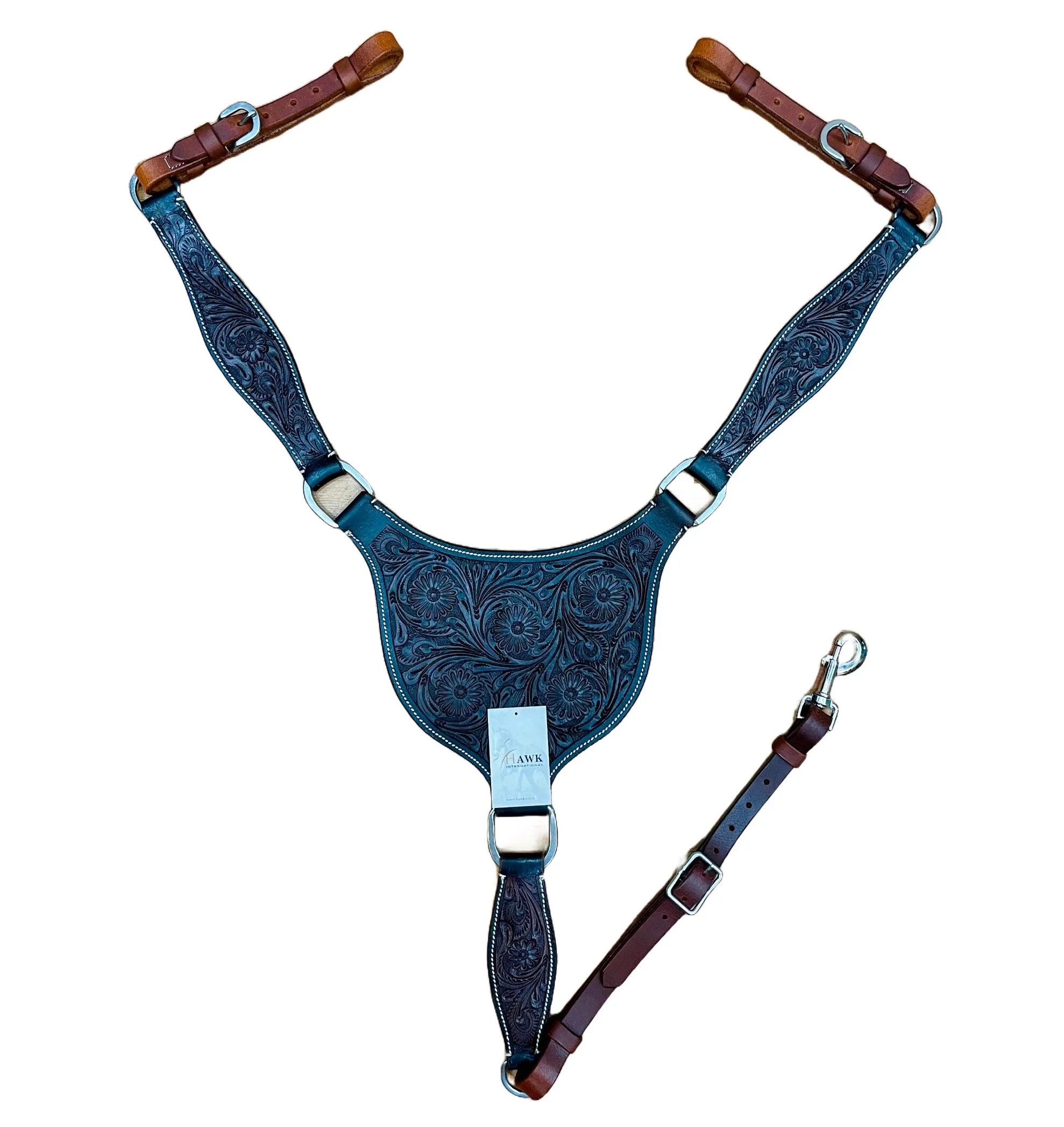 Premium Quality Leather Western Horse Gladiator Breast Collar Antique