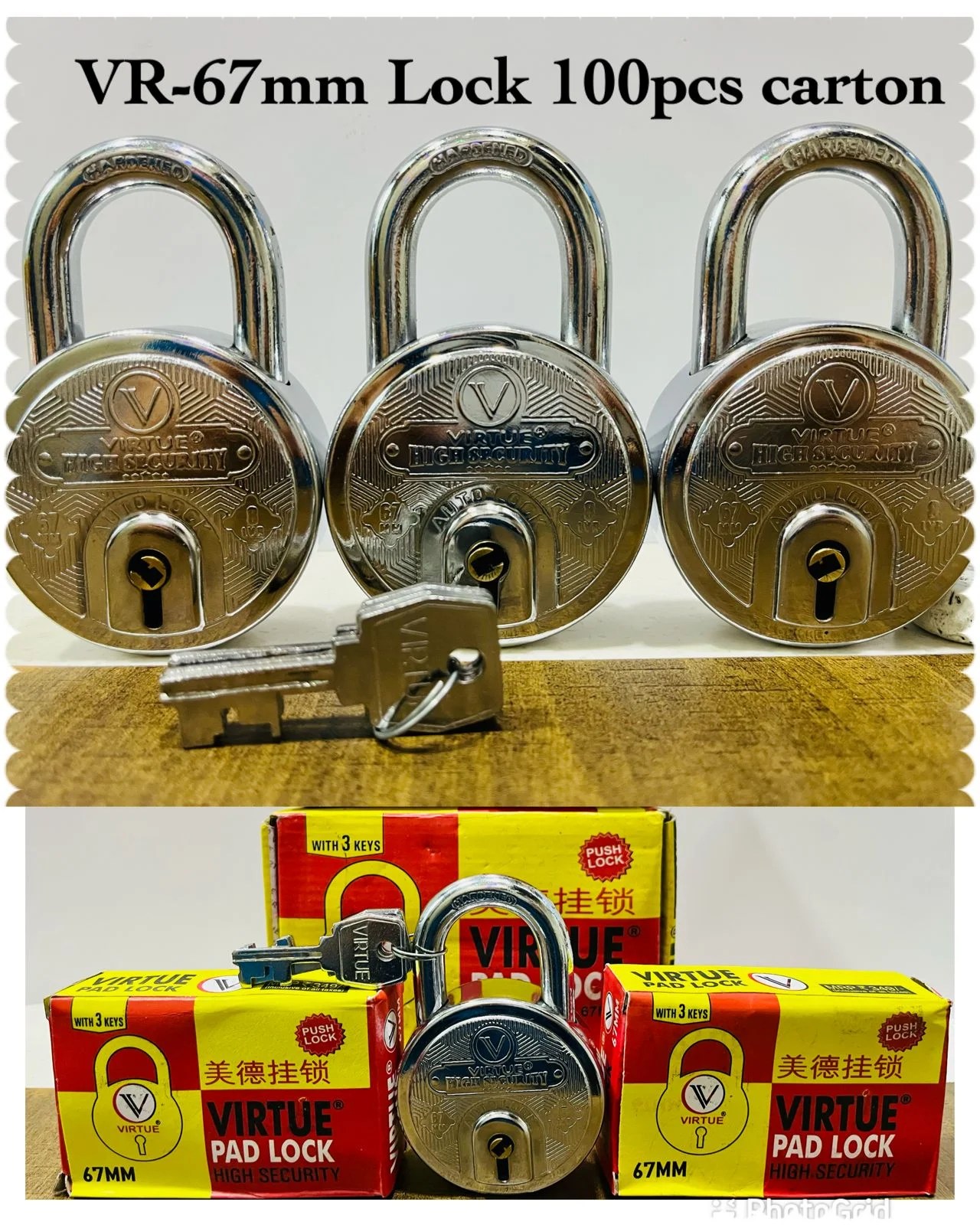 Latest Designed Top Grade Material Made Pad Lock With Round Shaped For